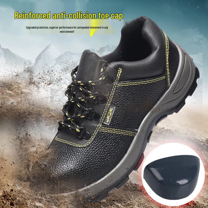 Bozong Men s 603PU Anti-Smash Puncture-Resistant Safety Shoes EU 35