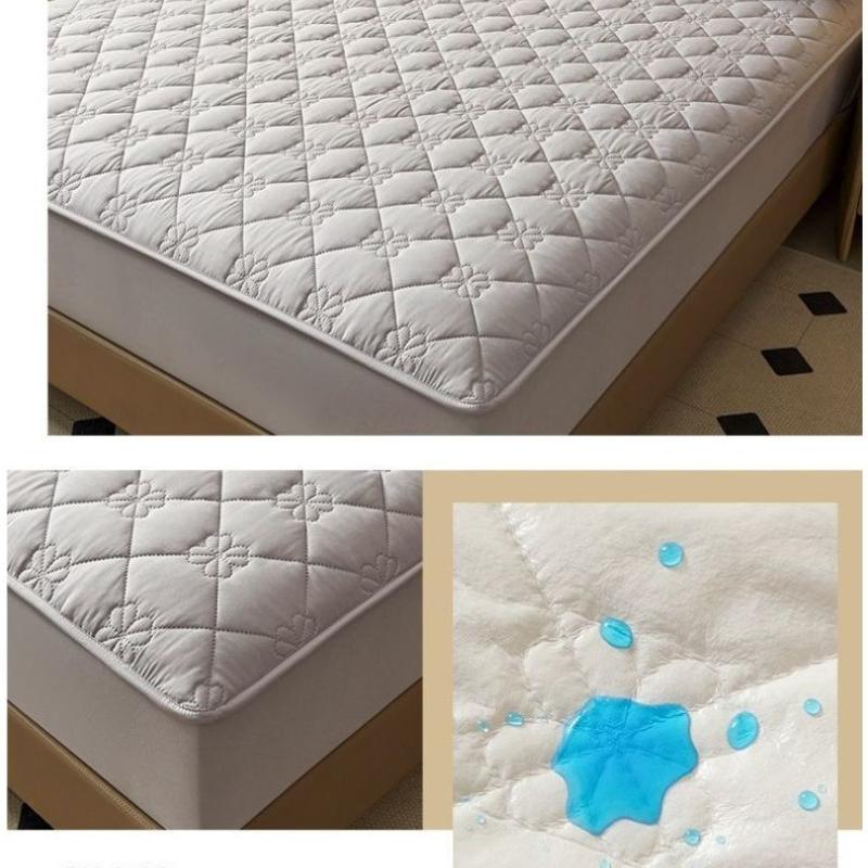 1pcs Waterproof Thickened Fitted Sheet Cotton Quilted Bedspread Full Package Mattress Protective Cover Anti Slip and Dustproof Covers Home Textiles