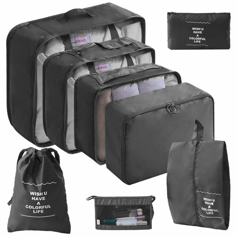 Cross-Border Travel Storage Bag Set: 8-Piece and 9-Piece Clothing Organizer