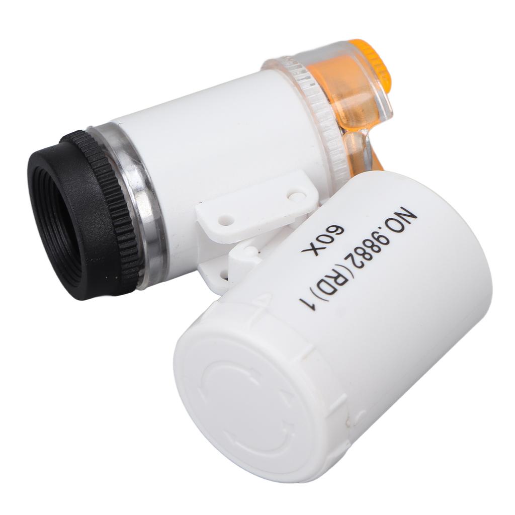 60X   Vergrößerung Lupe Tragbar Schmuck Kassen Lupe Detektor LED Licht   Mikroskop