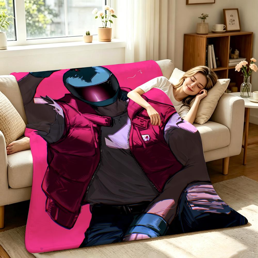 Game HHotline MMiami Throw Soft Warm Flannel Throw Blanket Multiuse for Sofa Bed Office Nap