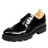 Men's shoes autumn patent leather casual shoes men's lace-up small leather shoes foreign trade simple single shoes outdoor business leather shoes