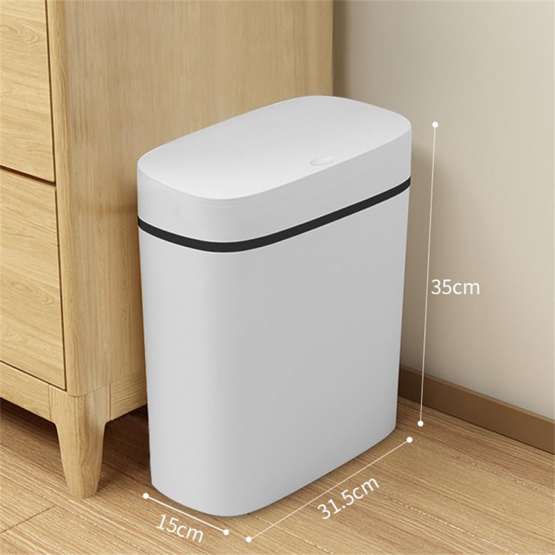 Kitchen Waterproof Storage Box Not Easy To Spread Out Kitchen Trash Can High Quality Narrow Design Push-type Trash Can