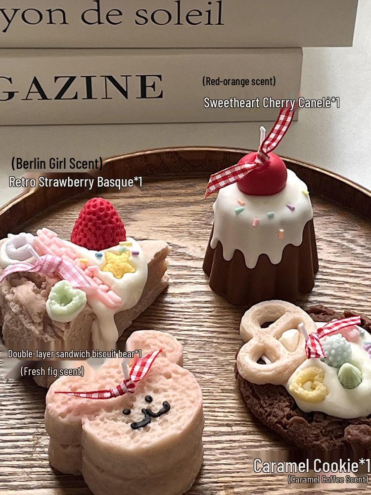 Dessert Scented Candle Gift Set for Girls, Girlfriend, Best Friend, Creative Birthday or Graduation Present