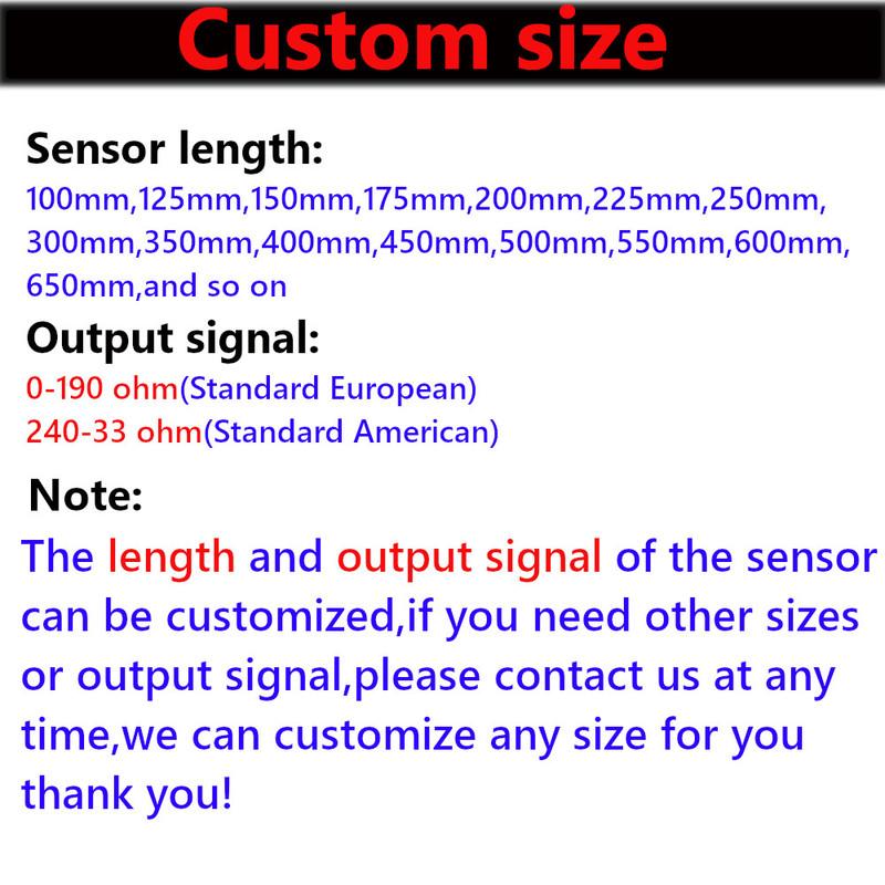 Custom Size Fuel Level Sensor Water Level Meter Sensors 125/175/225/275mm For Digital water level fuel gauges 240-33ohm/0-190ohm