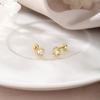 Sunflower Zircon Diamond Threaded Stud Earrings for Commuting