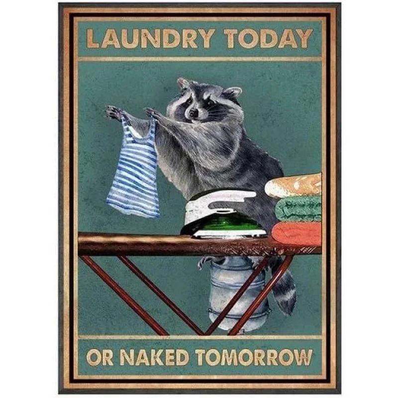 Plaque Metal Tin Signs Laundry Room Wall Decoration Vintage Art Posters Iron Painting for Man Cave Home Cafe Bathroom Club Bar