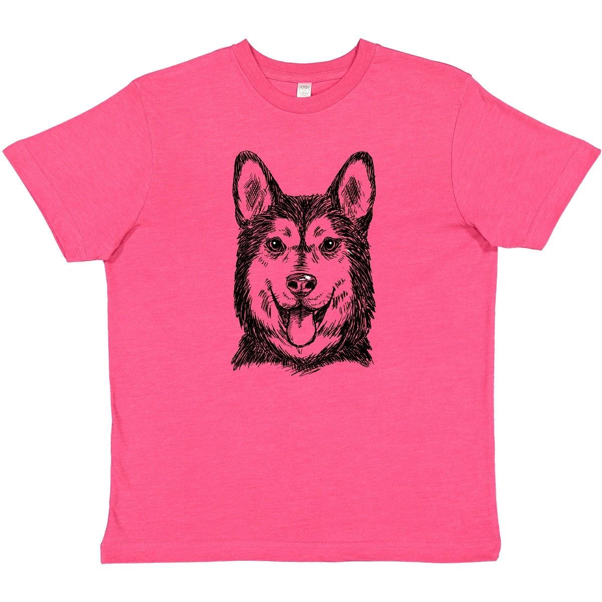 Inktastic Siberian Husky Sketch Portrait Youth T-Shirt Pets Dog I Love Dogs Pet 130