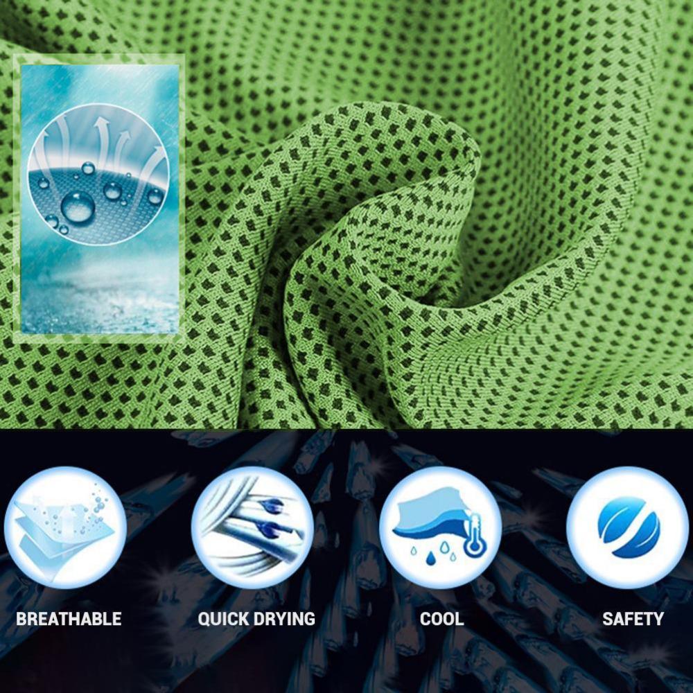 8PCS Polyester Cooling Towel Lightweight Microfiber Towel Durable Ice Towel  Hot Weather