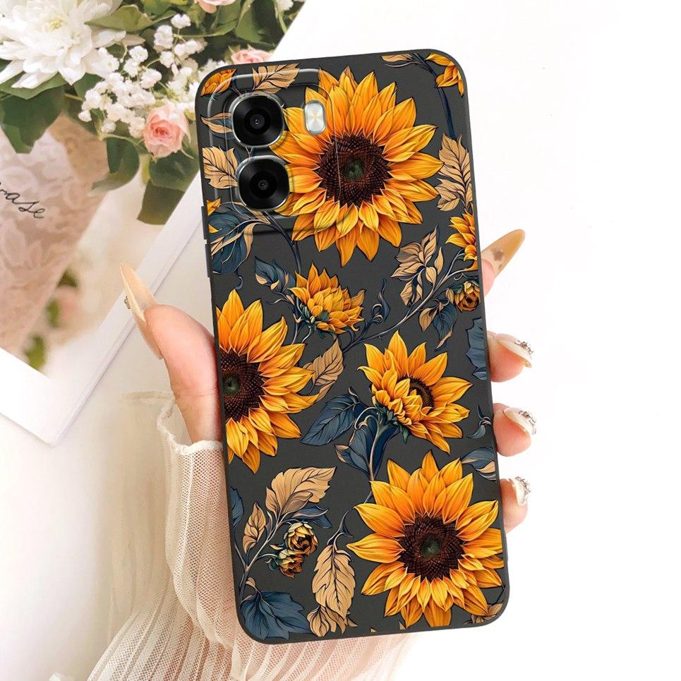 Liquid Silicone Back Cover For Oppo A6t Pro 4G 5G CPH2847 CPH2849 Phone Case Luxury Girly Flower Butterfly Bow Painting Casing