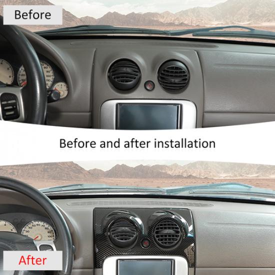 3Pc Console AC Air Conditioner Panel Frame Cover Trim for Jeep Liberty 1999-2006