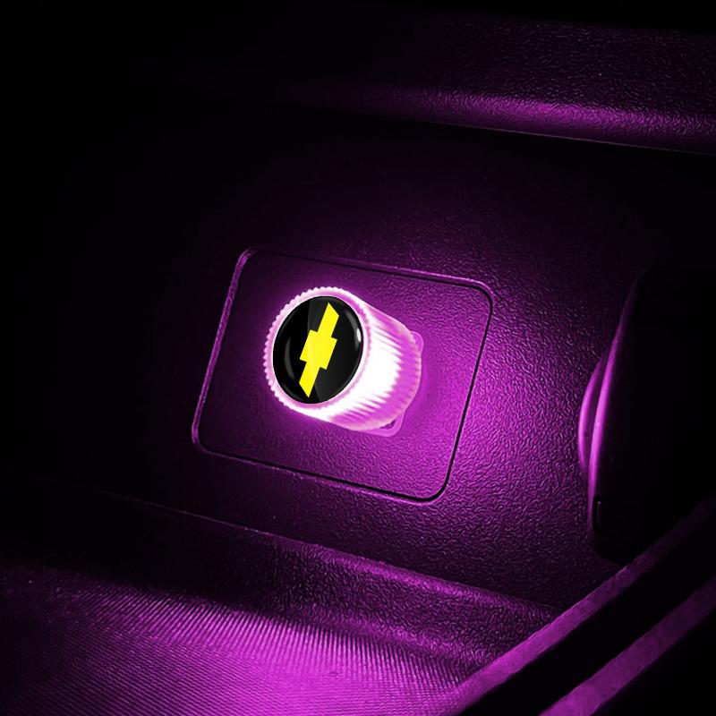 1Pcs USB Car LED Light Auto Interior Atmosphere Light Car Emblem Styling For Chevrolet Spark Silverado Trailblazer Cruze Captiva Lacetti