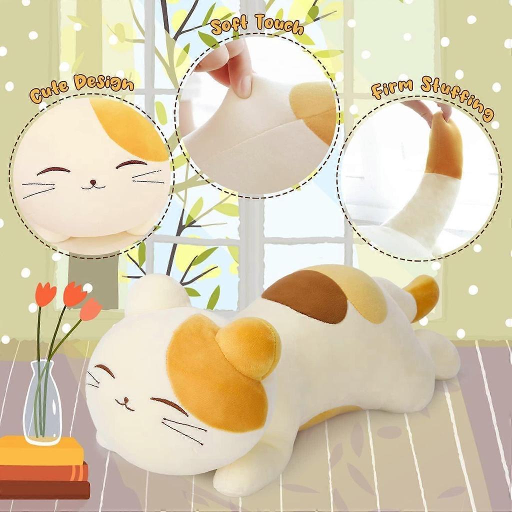 40cm Cat Plush Toy, Stuffed Animal Kitten Plush Doll, Soft Fluffy Pillow Hugging Toy - Present for Every Age & Occasion