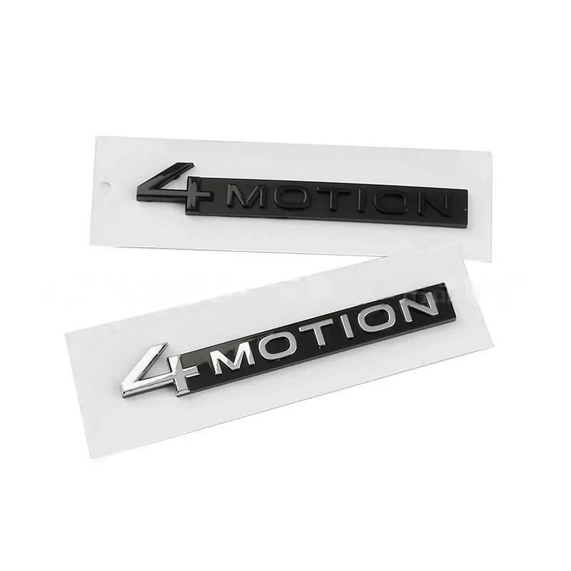 TCFJN1 Glossy Black 4MOTION Trunk Badge Emblem Compatible with Select VW Models Like Tiguan Touareg Golf Passat - Rear Lid Sticker
