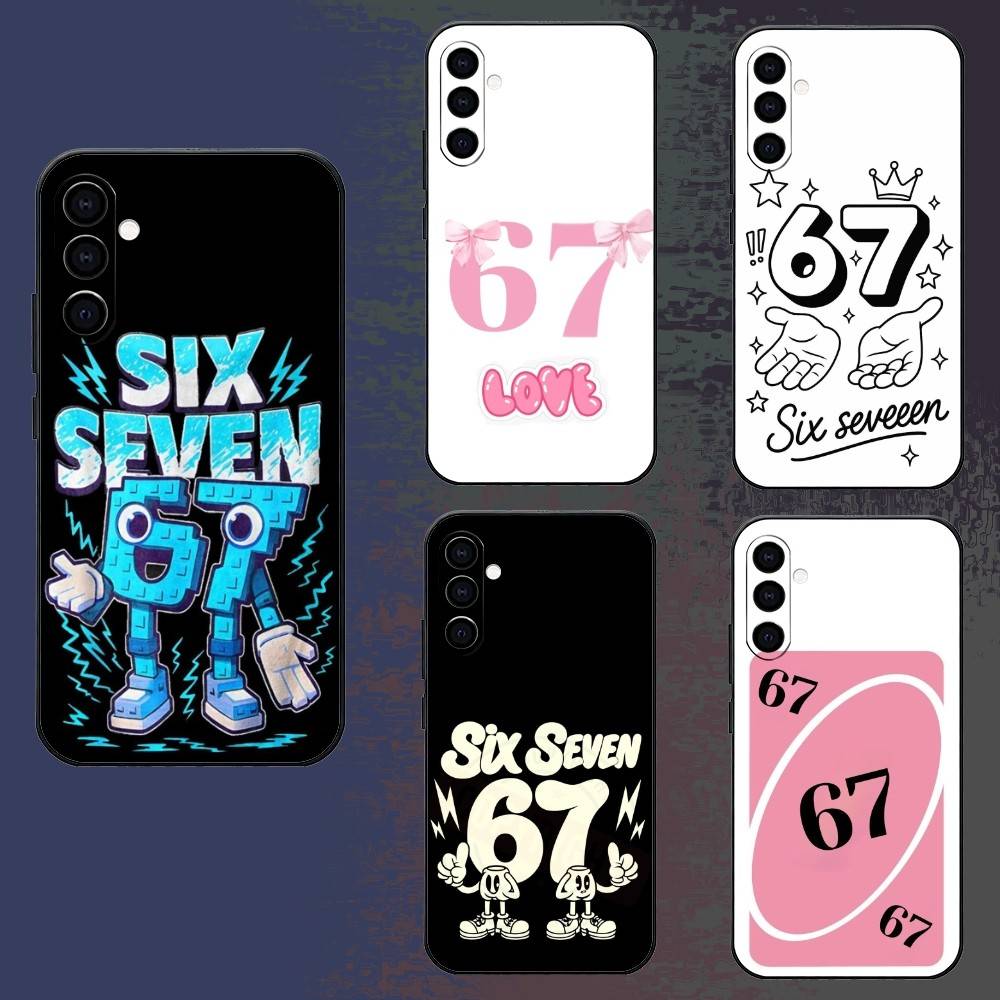 67 S-Six S-Seven S-Style Phone Case For Samsung Galaxy A73,A72,A71,A70,A52,A51 Others Soft Black Cover