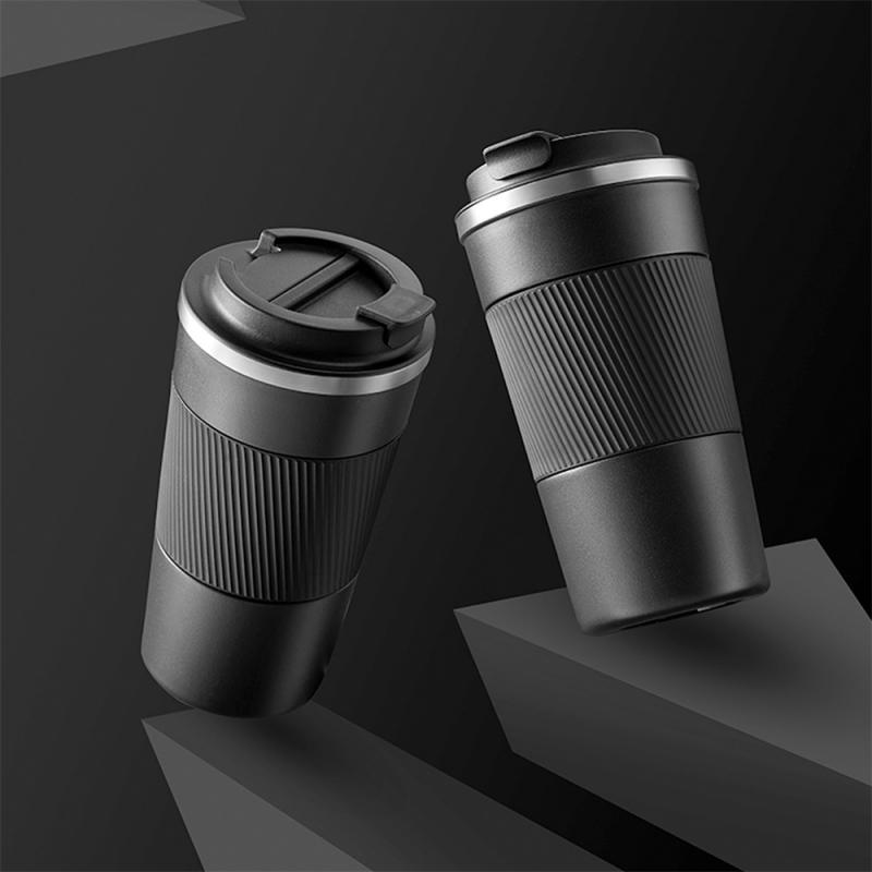 380ml/510ml Coffee Thermos Mug Leak-Proof Non-Slip Car Vacuum Flask Travel Thermal Cup Double-wall Stainless Steel Water Bottle