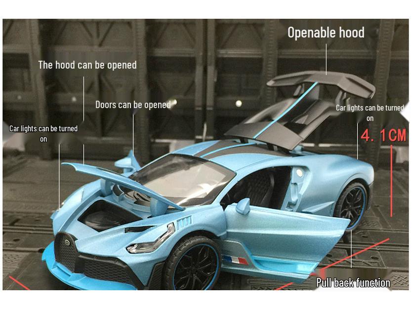 XA3217 Alloy Supercar Model with Sound & Light - Pull Back Metal Toy Car for Boys