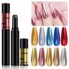 10 Colors Air Cushion Magic Powder Pen Makeup UV Gel Chrome Holographic Mirror Effect Metal Powders Nail Art Laqcuer Manicure