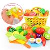 Toys Playset Toys Pretend Play Food for Kitchen Set Cut Food Fruits Vegetables Christmas Birthday for Toddler Kids Children Gift
