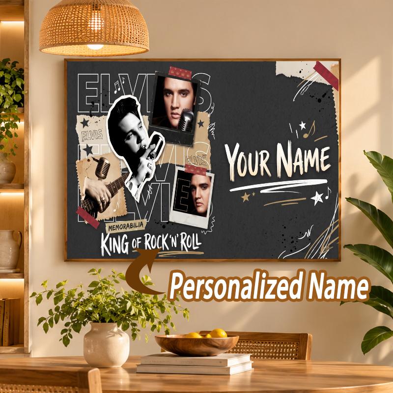 Custom Name Elvis Presley 5D Diamond Painting Personalized Full Drill Diamond Art Kit Gift