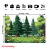 Bosque de Dibujos Animados Bosque Telón de Fondo Árbol Verde Fondo de Naturaleza para Niños Baby Shower Fotografía