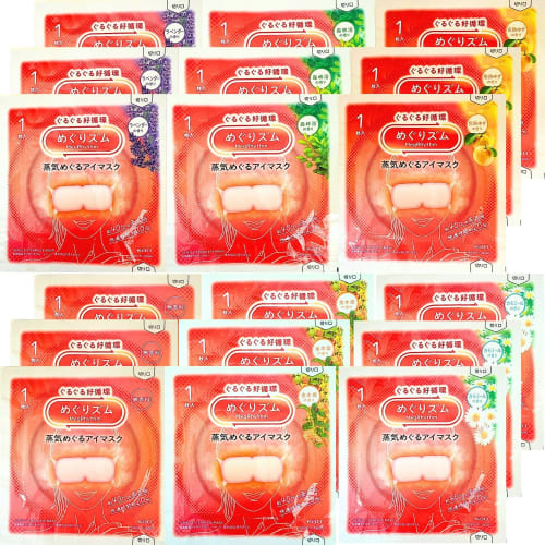 

[Trial Assortment Set] 6 Types, 3 Bags of Each, Megurism Steam Hot Eye Mask, Unscented, Rose, Forest Bathing, Chamomile, Ripe Yuzu, Lavender