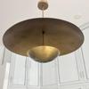 3 Light Elegant Ceiling Flush Mount Light Pendant Mid Century Modern Raw Brass Chandelier Light