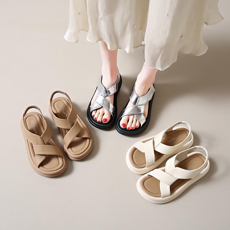 Sandals women's summer skirt soft sole not tired feet 2025 new non-slip slippers outer wear sports Roman shoes casual