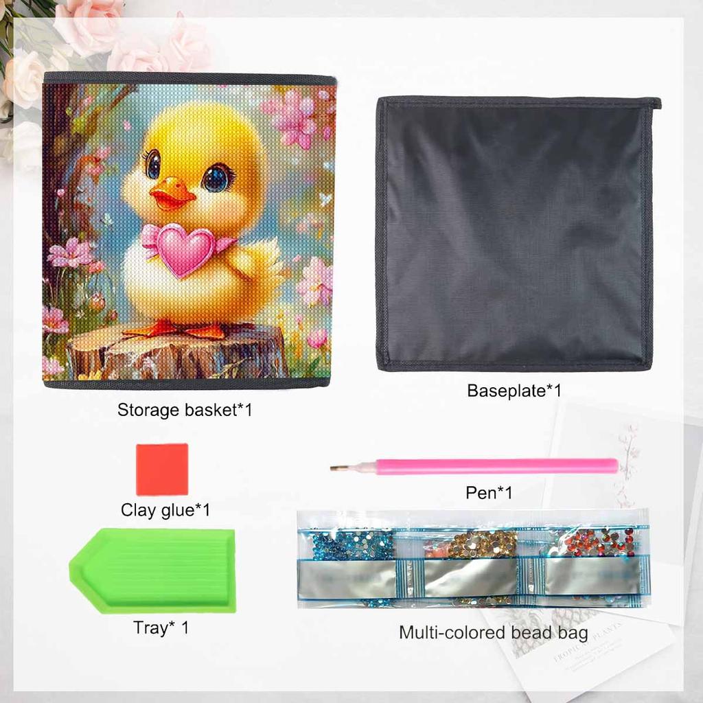 "Loving Chick" 5D Diamond Painting Storage Basket Full Round Drill Mosaic Diamond Embroidery Cross Stitch Kits Home Decor Home Decor