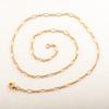 3.5mm Wide 316L Stainless Steel Necklace for Women Men Oval O Figaro Chain On Neck Jewelry Accessories Ladies Choker DIY Gift