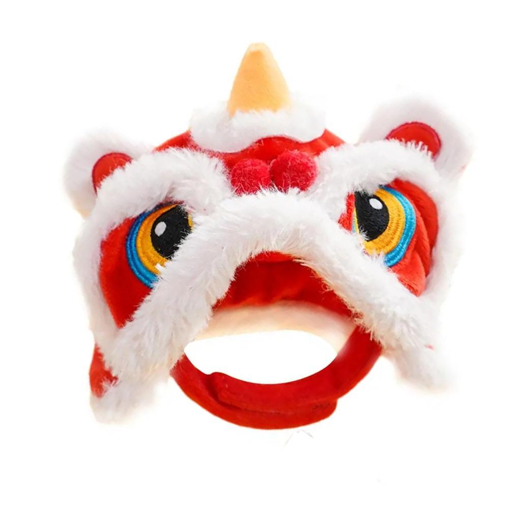 Soft Cat Dance Lion Hats Cartoon Pet Christmas Costume Cat New Year's Headwear  Dress Up Supplies