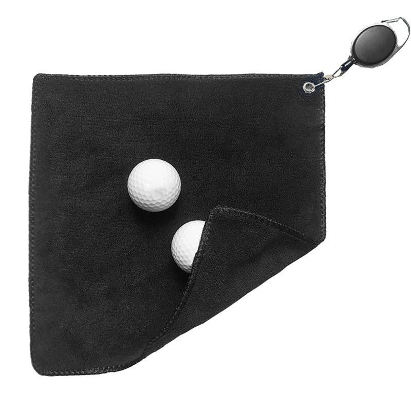 Quick Drying Golf Towel Cloth Cleaning Cloths Retractable Hook Included