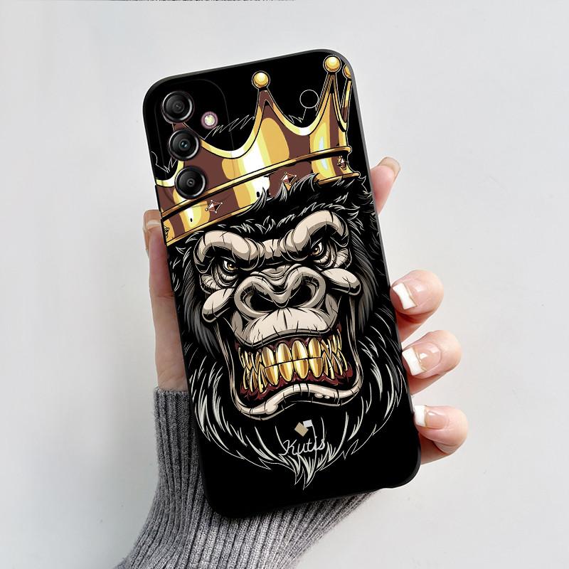 For Samsung A14 Case Galaxy A14 5G Cover SM-A145F A145M SM-A146B Luxury Fashion Black Silicone Phone Case Shockproof Back Cover