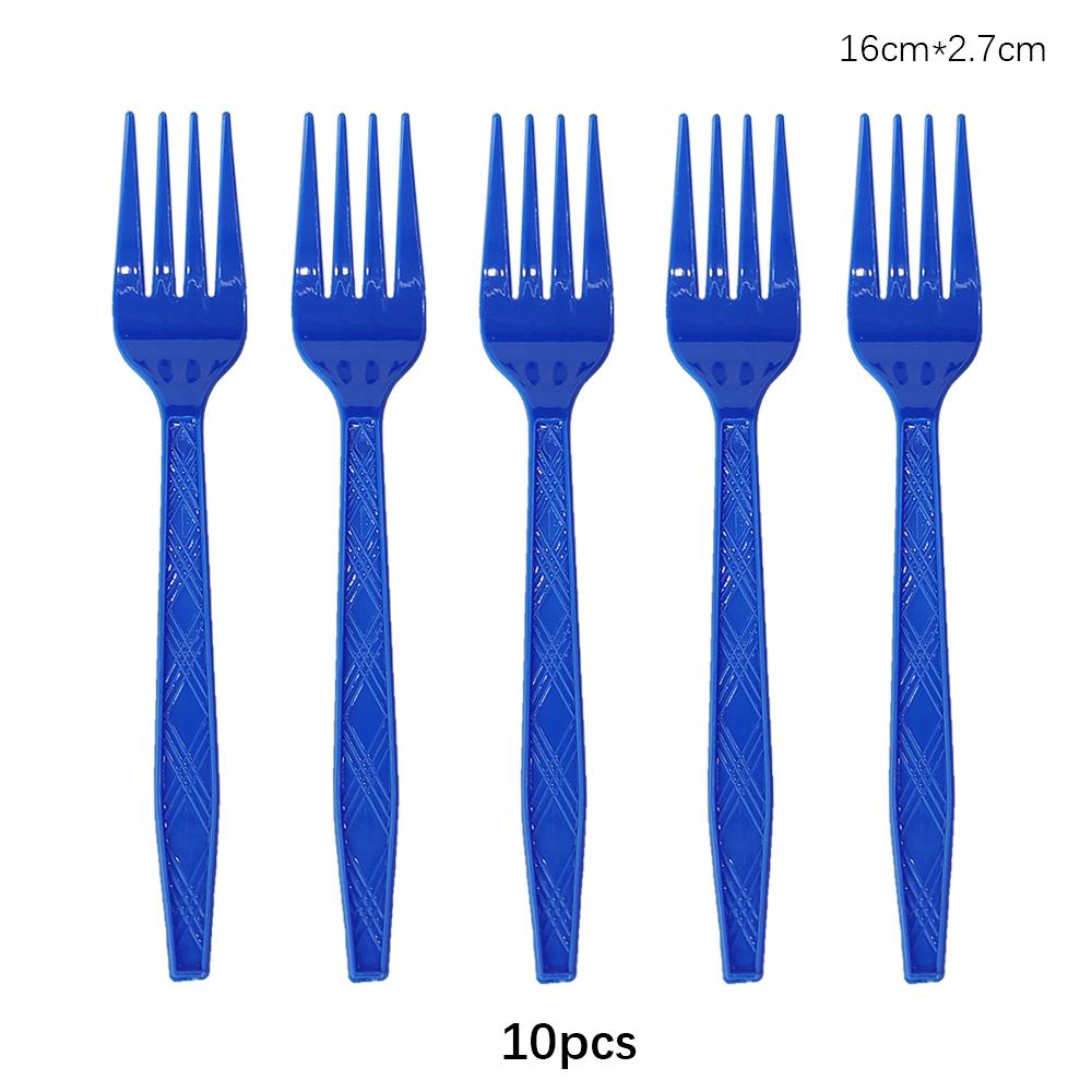 Disposable Knife Fork Spoon Cutlery Set Pink Blue Disposable Tableware Birthday Party Decorations Wedding Baby Shower Supplies
