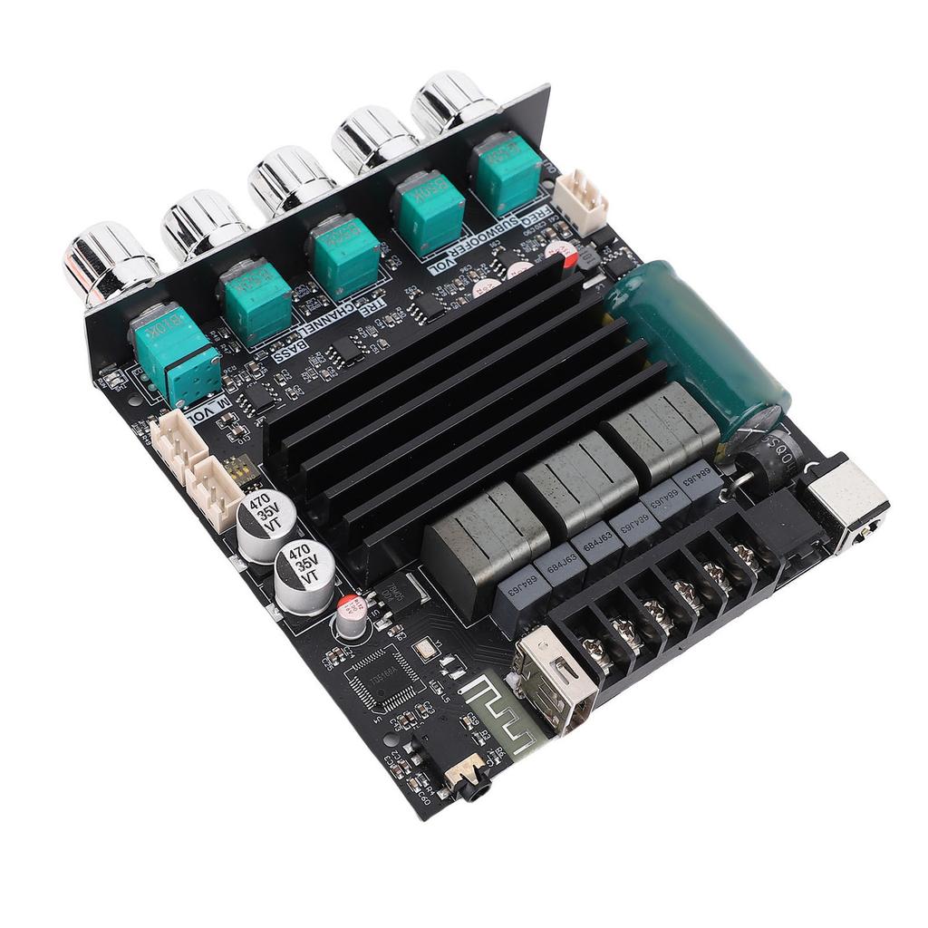 Bluetooth 5.1 Leistungsverstärkerplatine 2.1 Kanal 100W+100W+200W Digital Sound Power Subwoofer-Verstärkermodul