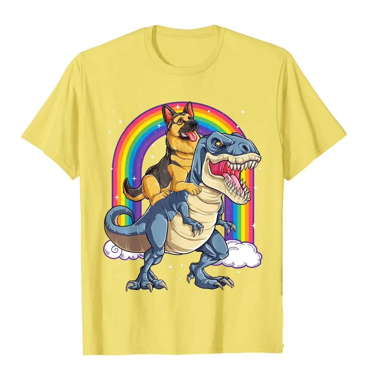 

Мужская футболка с 3d принтом «Немецкая овчарка», езда на динозавре, радужная футболка, хлопковые дизайнерские топы, футболка, модная мужская футболка 6XL