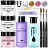 Kit Polvere per Unghie Acriliche con Monomero Liquido, Decorazioni Glitter per Nail Art, Set Completo di Strumenti per Manicure per Principianti e Professionisti
