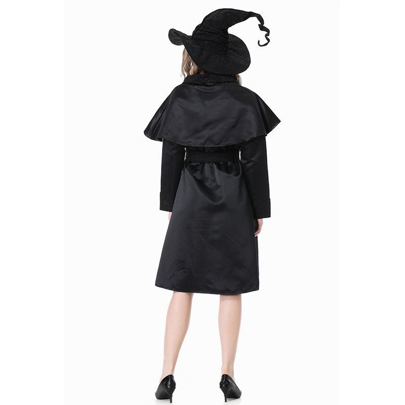 New Halloween Adult Women's Clothes Witch Wizard Dress Set Stage Performance Costumes