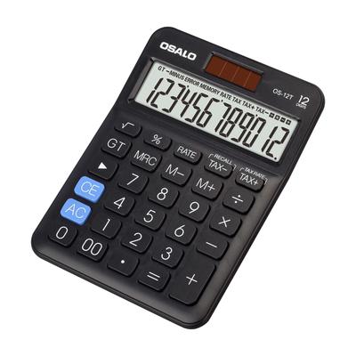 Desktop Calculator with Large LCD 12 and Big for and Business Use Display, Digits, Buttons, Battery-Operated, Solar-Powered, Desk, Office, Home,