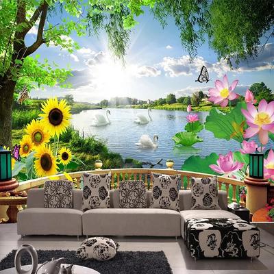 Wandbild Tapete 3d Naturlandschaft See Wandmalerei Wohnzimmer Schlafzimmer Sofa Tv Home Decor 3d Wandbild
