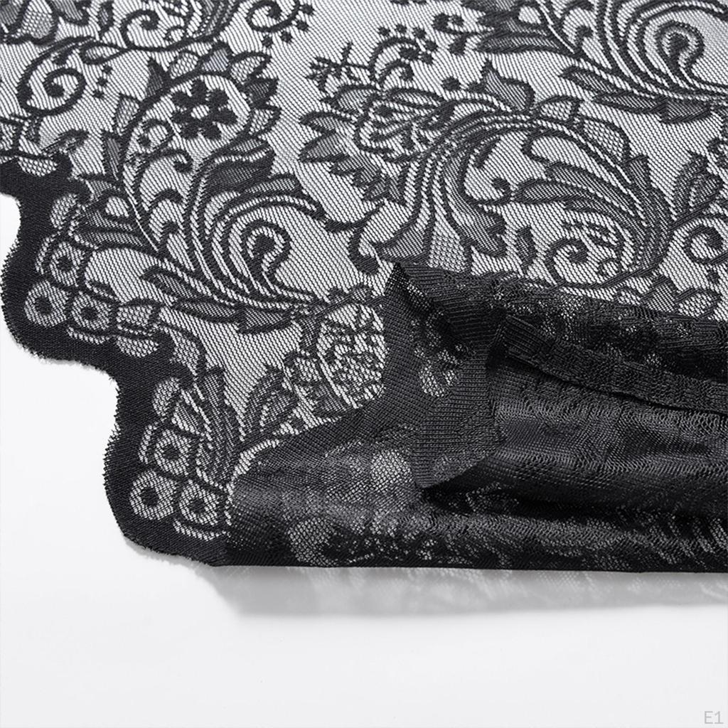 Curtain Floral Patterned Vintage Drapery Voile Rod Pocket for Balcony Office Study Room