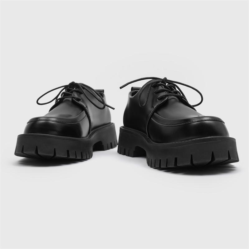 Men Dress Elevator Shoes Lace Up Oxfords Platform Breathable Lift Casual Business Luxury Leather Shoes Taller Male Footwear