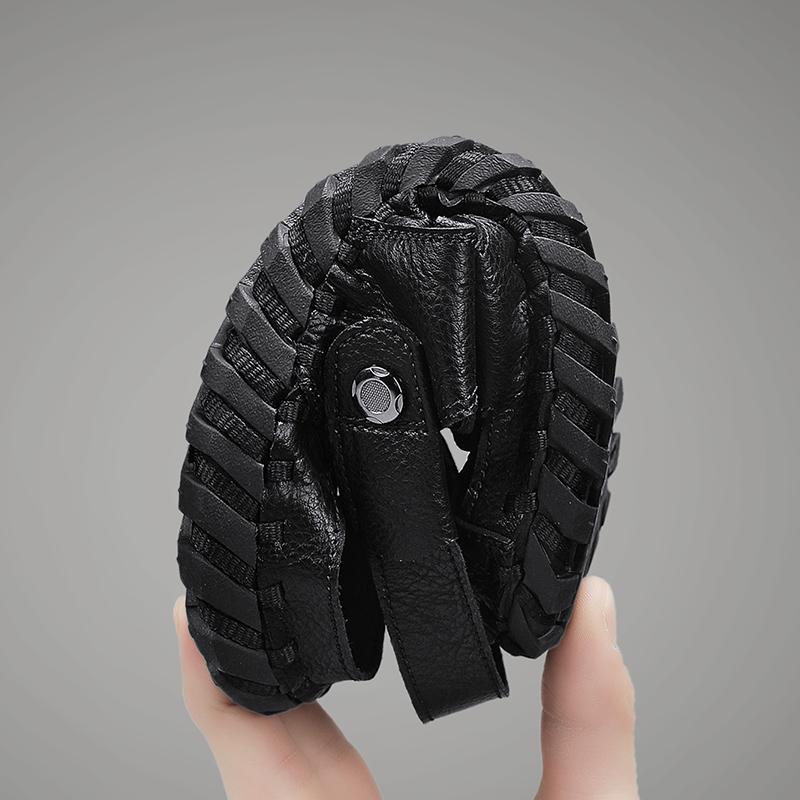 Fashion Summer Sandals Men Leather Classic Roman Sandals Slipper Outdoor Sneaker Beach Rubber Flip Flops Men Water Trekking Sandals