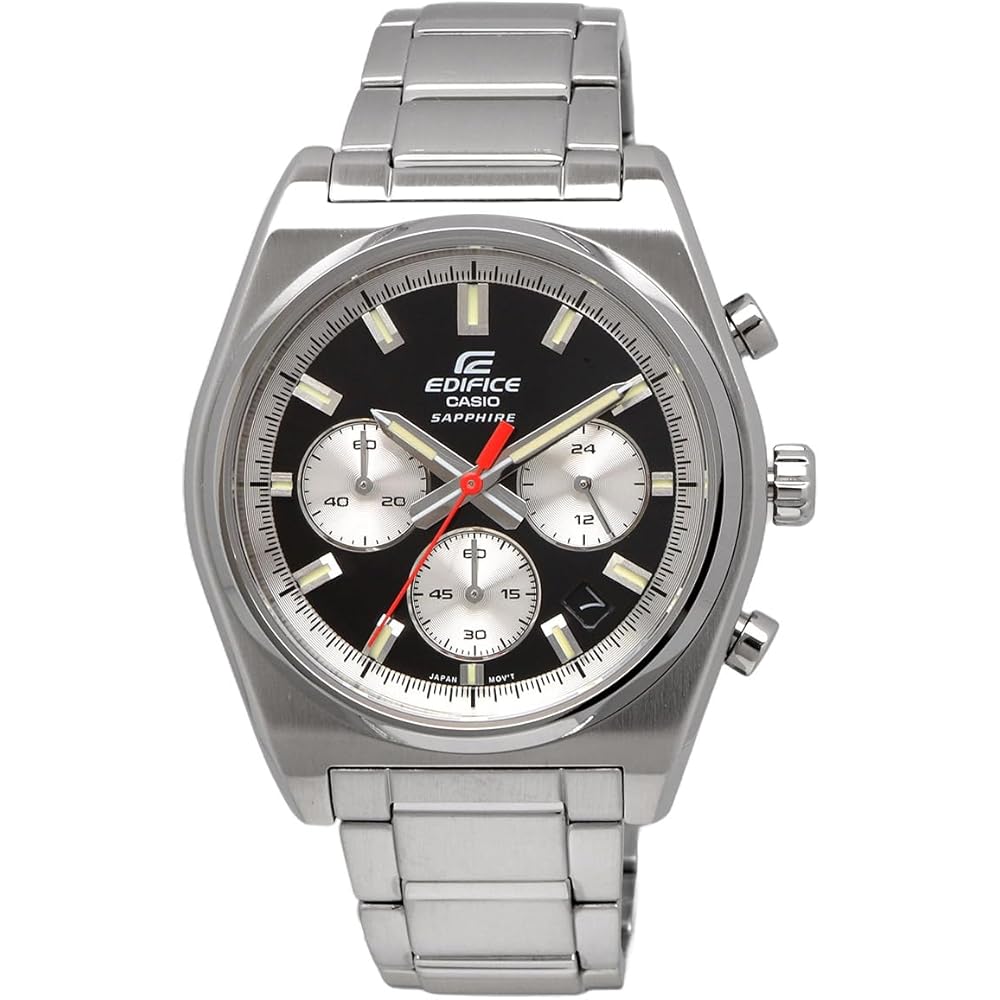 Casio Edifice Men's Chronograph Watch EFB-730D-1AV Sapphire Glass Black Stainless Steel