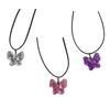 Resin Butterfly Choker Necklace Simple Pendant Clavicle Chain Party Jewelry for Girls Women Temperament Collarbone Chain