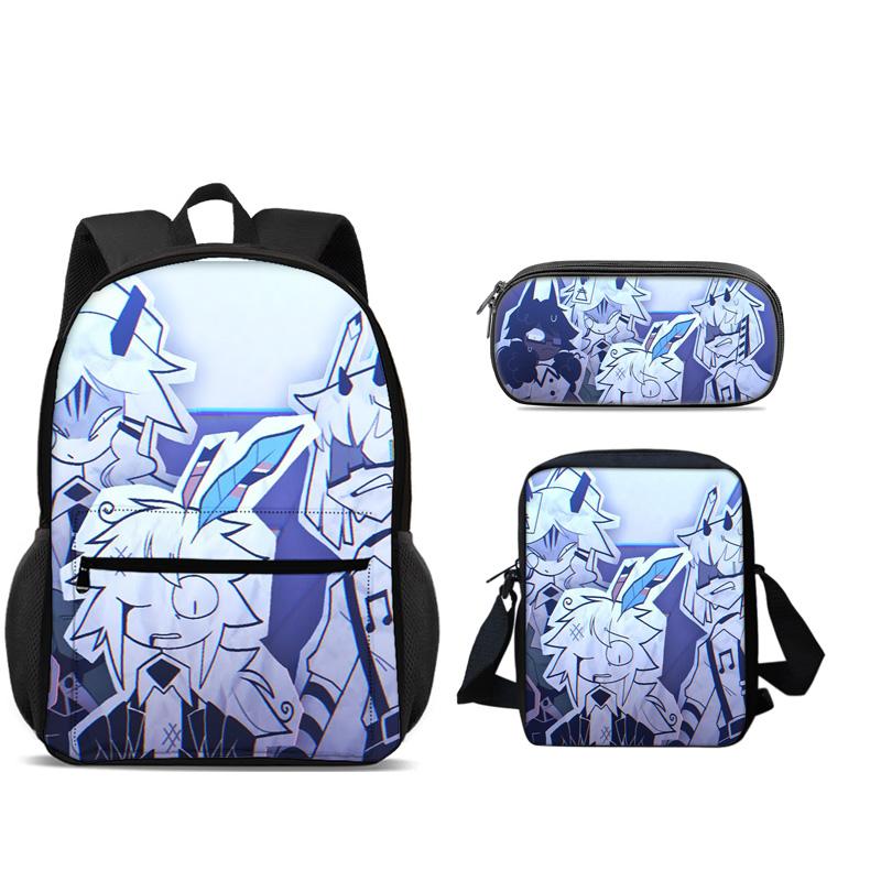 Fundamental Backpack Pen Bag Shoulder Bag 3pcs Set Versatile Large Capacity Boy and Girl School Birthday Best Gift