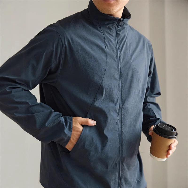 Thin Lightweight Stand Collar Windproof Sunproof Jacket For Business Commute