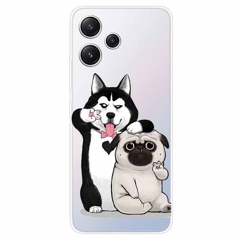 For Xiaomi Redmi 12 Case Flowers Clear TPU Silicon Funda Capa On for Redmi 12 4G / Redmi12 5G Soft Covers Transparent Coque Bags