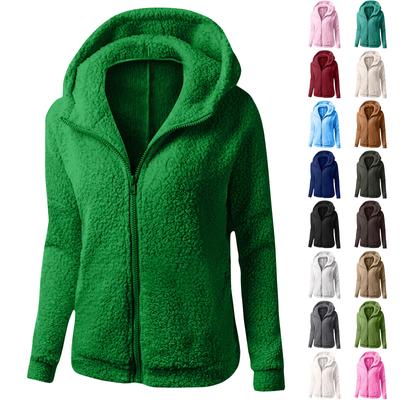 Γυναικείο Χειμερινό Παλτό Φούτερ με βελούδινη κουκούλα με φερμουάρ