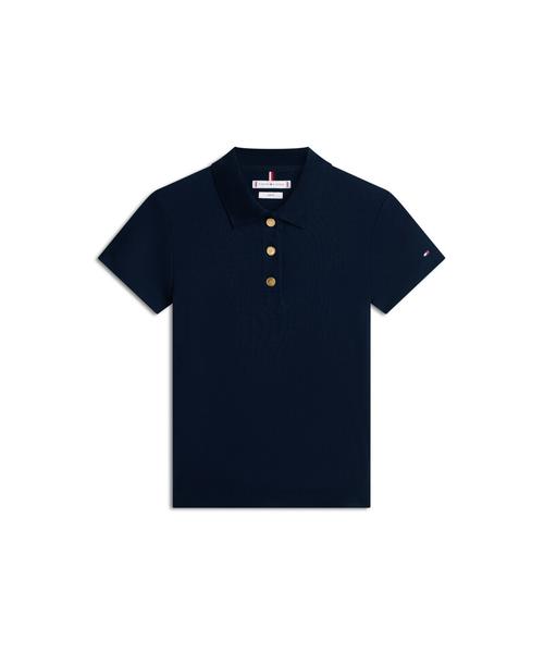 TOMMY HILFIGER Gold Button Polo Shirt (T22G1Tpi052Wt1C1G)